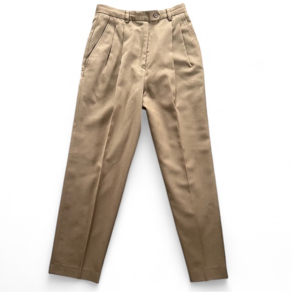 Vintage Pants - RARE Vintage Tan Wool Women’s Pants